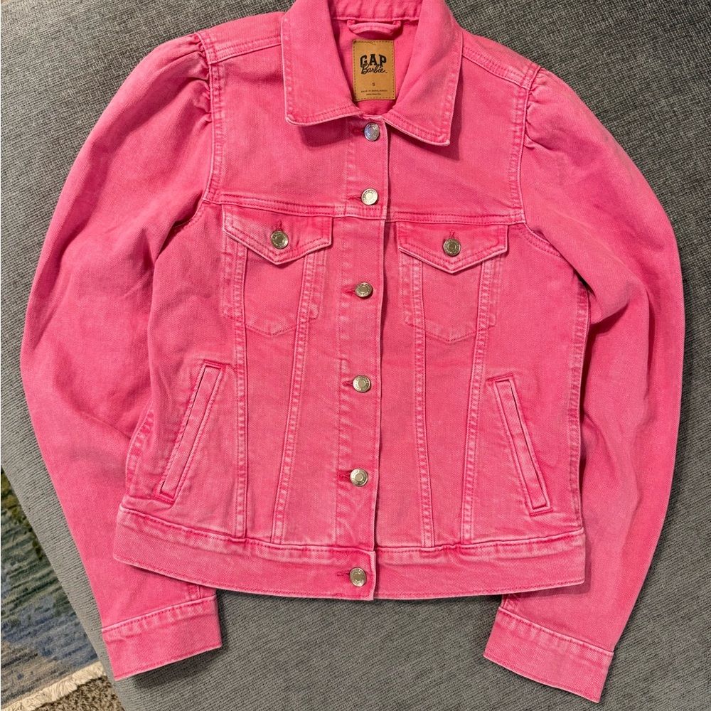 Gap x Barbie + Adult Puff Sleeve Icon Denim Jacket - Picture 2 of 6